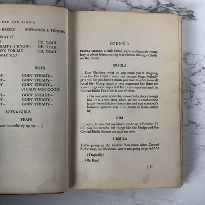 Bye Bye Birdie by Michael Stewart, Lee Adams & Charles Strouse [1962 FIRST EDITION / 1ST PRINTING] - Bookshop Apocalypse