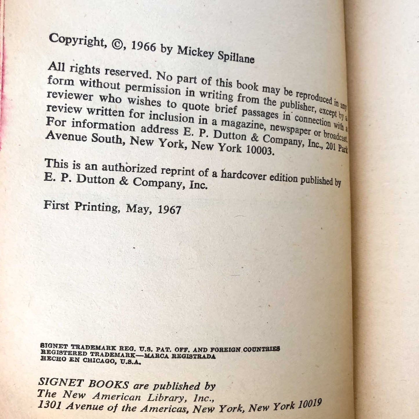 The By-Pass Control by Mickey Spillane [1967 PAPERBACK]