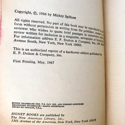 The By-Pass Control by Mickey Spillane [1967 PAPERBACK]