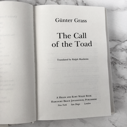 The Call of the Toad by Gunter Grass [FIRST EDITION] - Bookshop Apocalypse