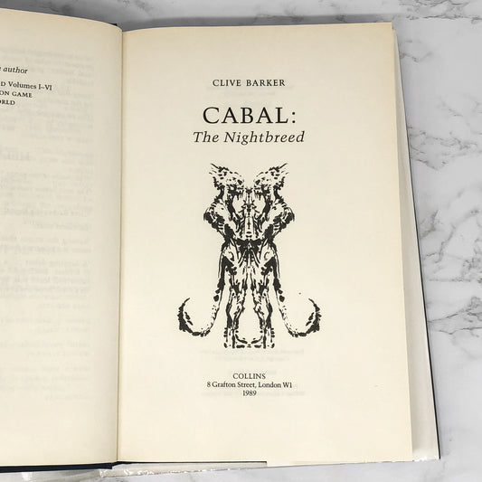 Cabal: The Nightbreed by Clive Barker [U.K. FIRST EDITION] 1989