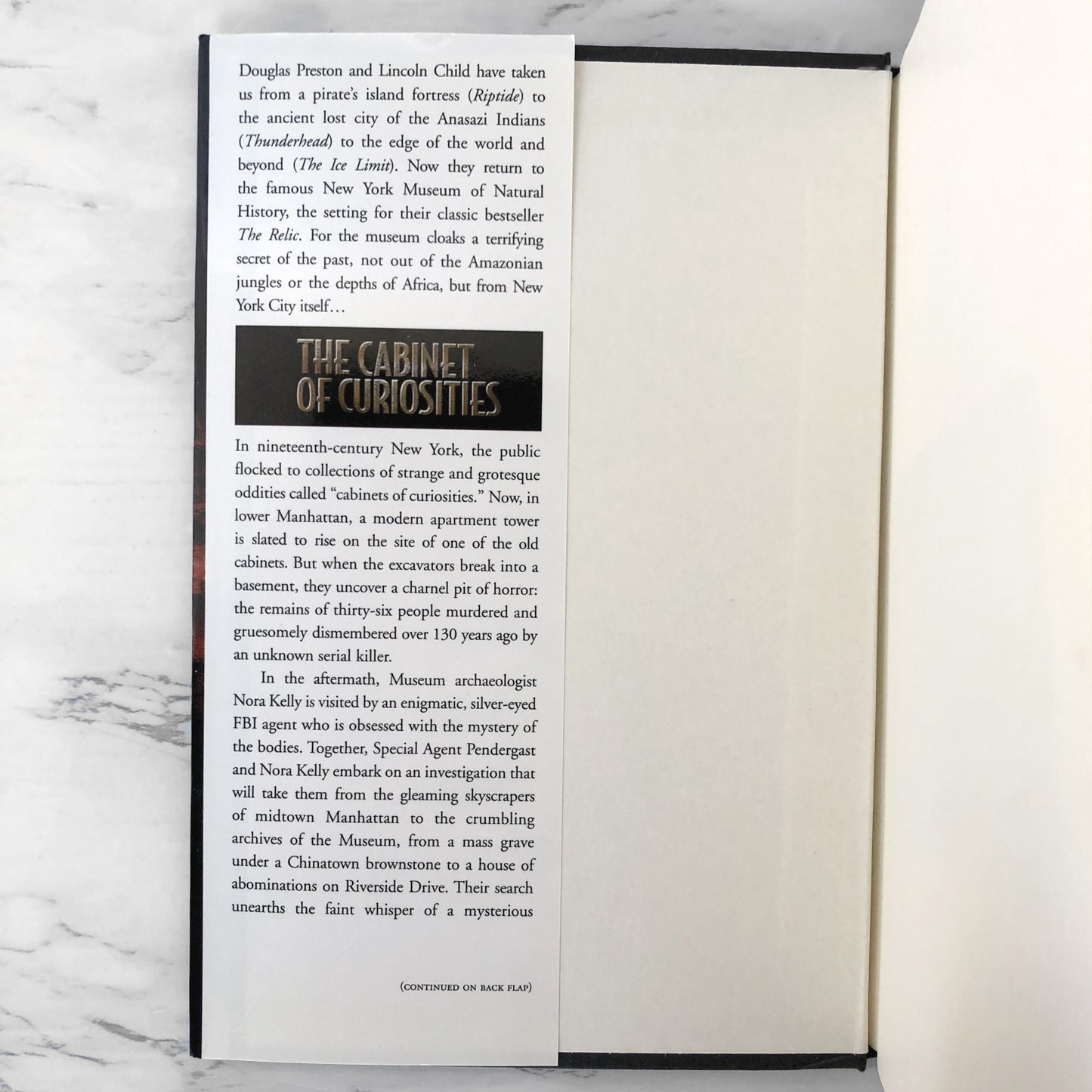 The Cabinet of Curiosities by Douglas Preston & Lincoln Child [2002 HARDCOVER]