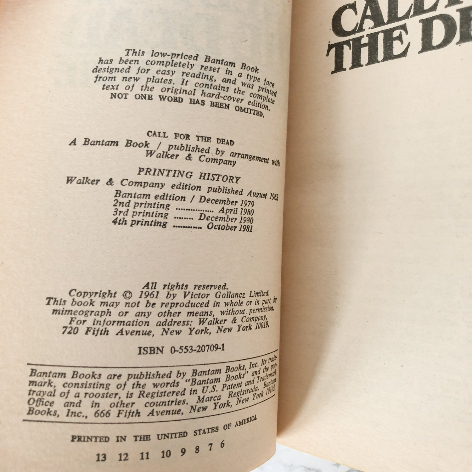 Call For the Dead by John le Carré [1981 PAPERBACK] - Bookshop Apocalypse