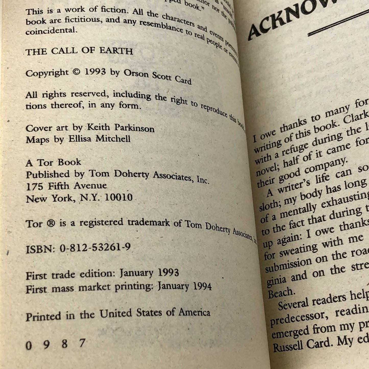 The Call of Earth by Orson Scott Card [1994 PAPERBACK] • Homecoming Saga #2
