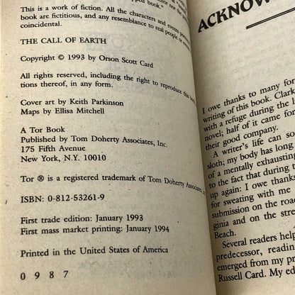 The Call of Earth by Orson Scott Card [1994 PAPERBACK] • Homecoming Saga #2
