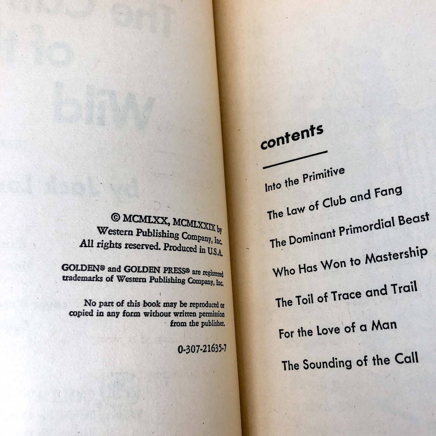 The Call of the Wild by Jack London [1972 TRADE PAPERBACK]