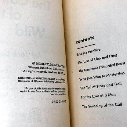 The Call of the Wild by Jack London [1972 TRADE PAPERBACK]