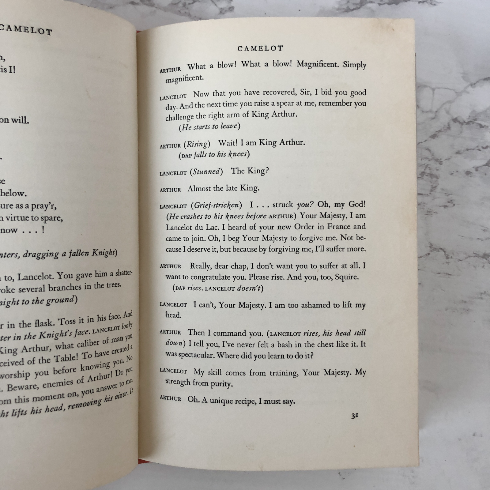 Camelot : A Musical by Alan Jay Lerner & Frederic Loewe [FIRST EDITION] - Bookshop Apocalypse