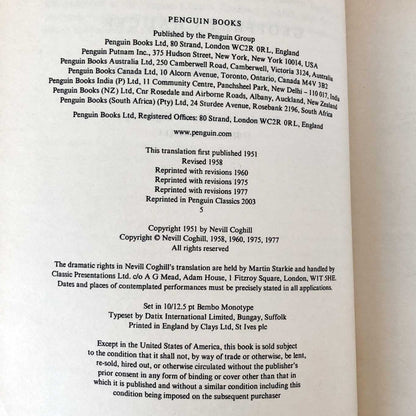 The Canterbury Tales by Geoffrey Chaucer [PENGUIN TRADE PAPERBACK]