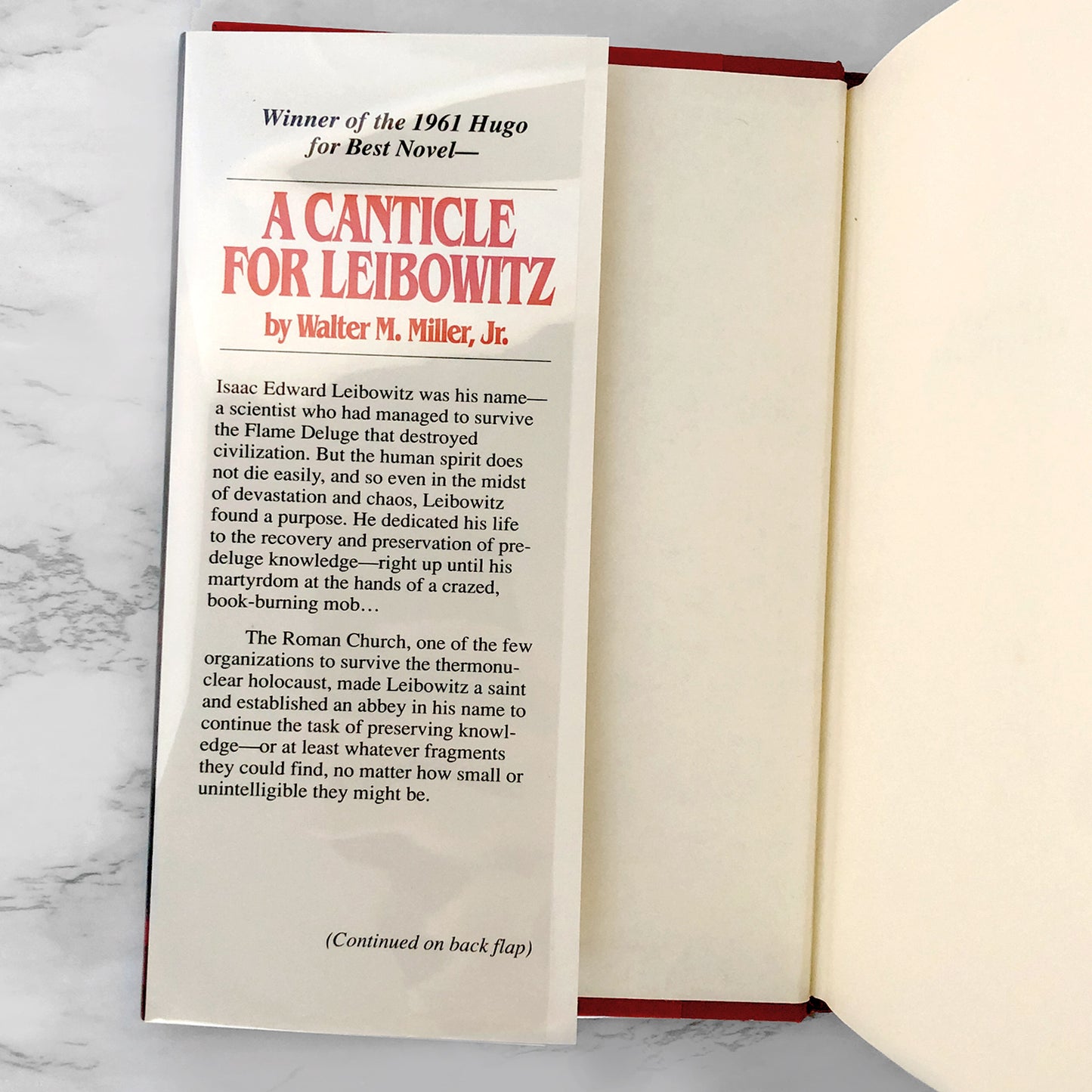 A Canticle for Leibowitz by Walter M. Miller Jr. [1988 HARDCOVER] Bantam Spectra