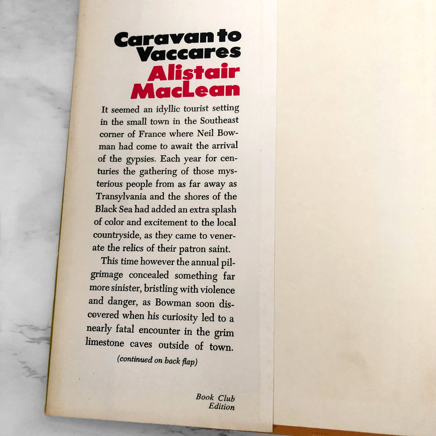 Caravan to Vaccares by Alistair MacLean [FIRST BOOK CLUB EDITION] 1970