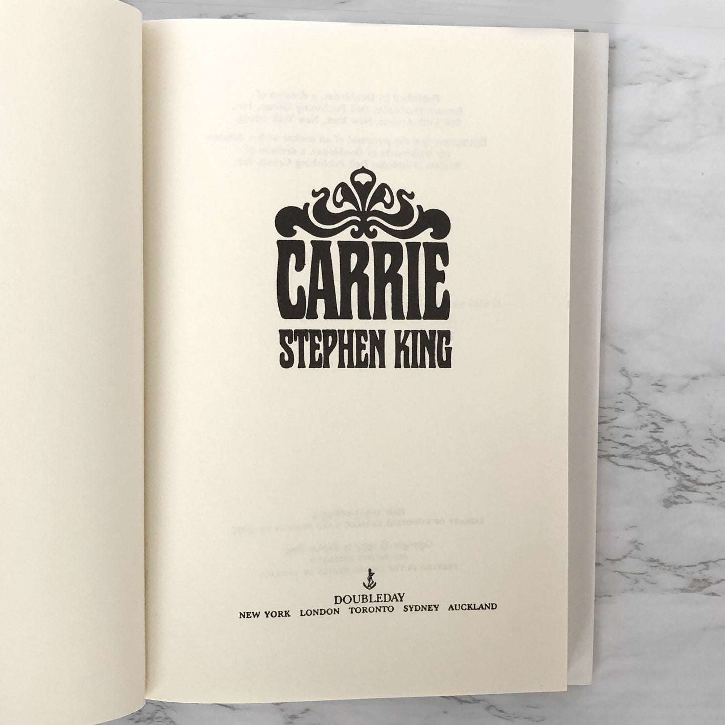 Carrie by Stephen King [FIRST BOOK CLUB EDITION] 1974 / MINT!