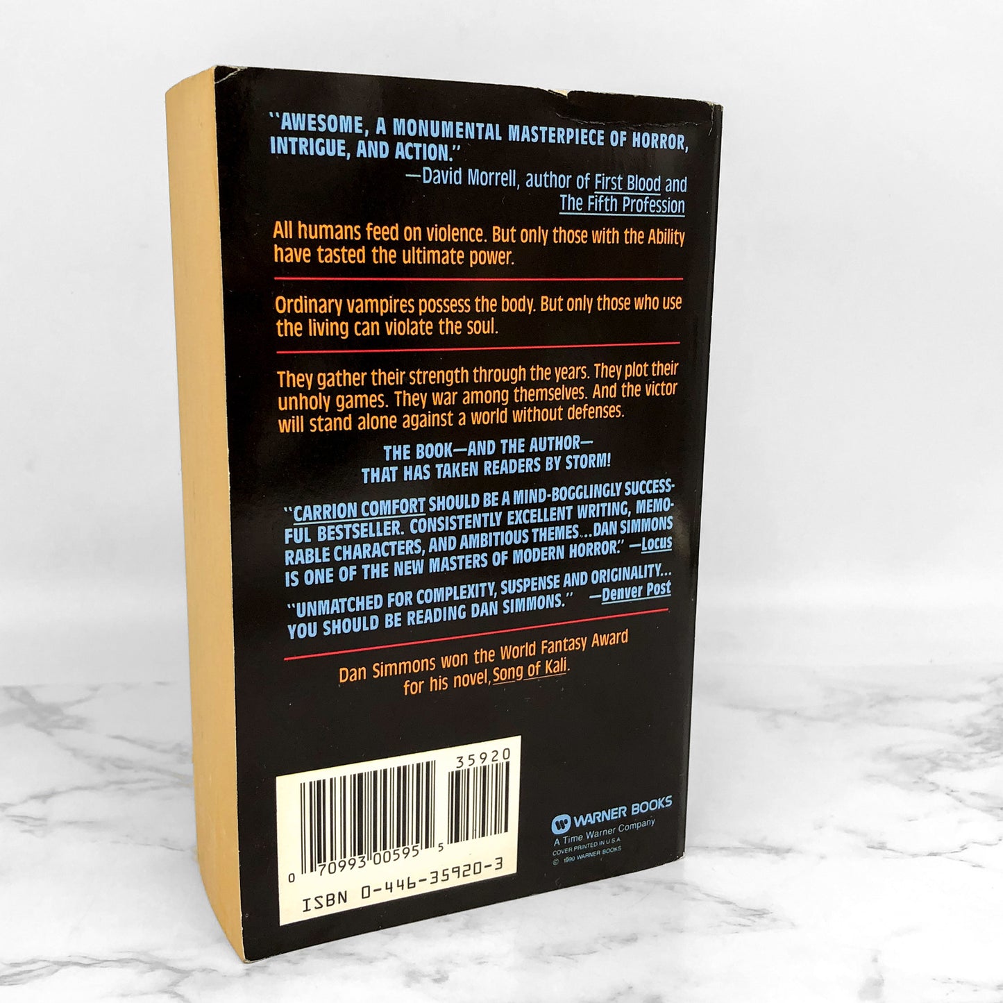 Carrion Comfort by Dan Simmons [FIRST PAPERBACK PRINTING] 1990