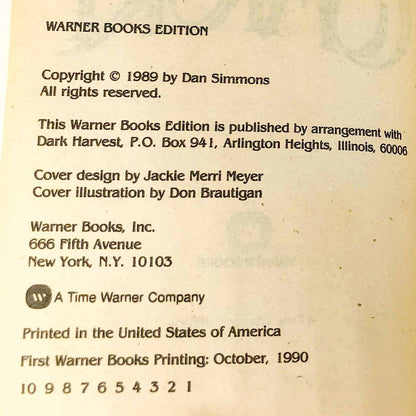 Carrion Comfort by Dan Simmons [FIRST PAPERBACK PRINTING] 1990