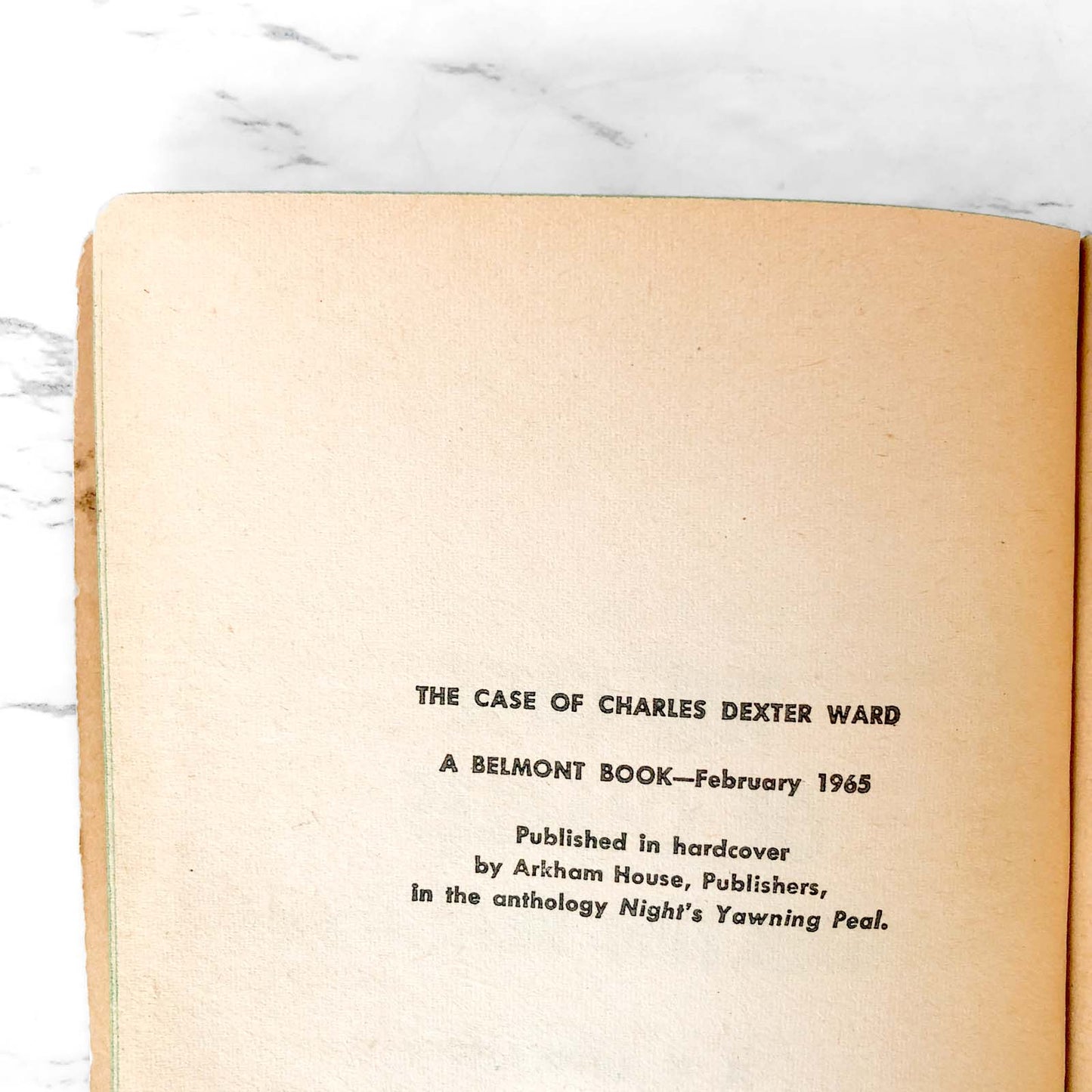 The Case of Charles Dexter Ward by H.P. Lovecraft [FIRST PAPERBACK PRINTING] 1965