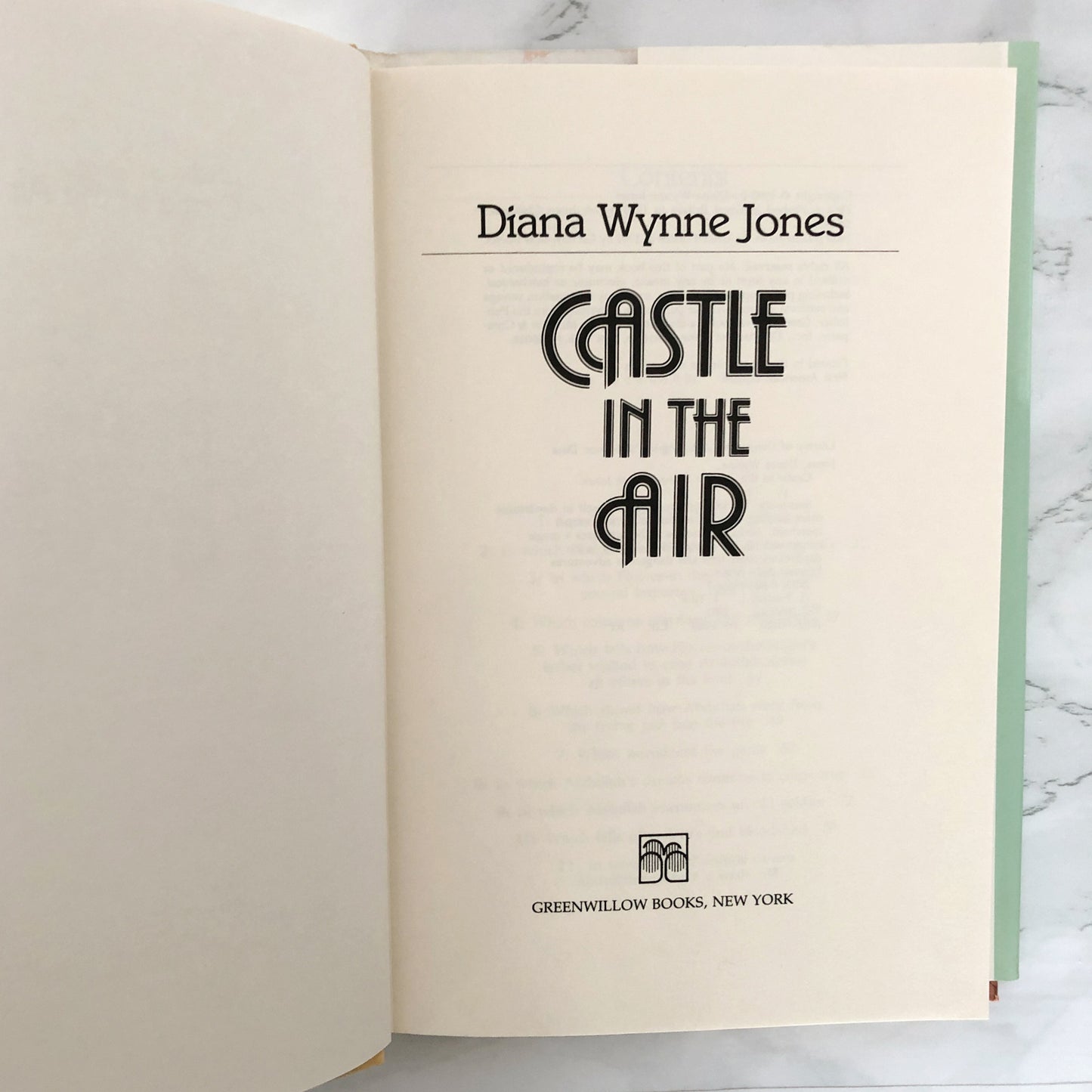 Castle in the Air by Diana Wynne Jones [FIRST EDITION / 4th PRINTING] Howl's Moving Castle #2