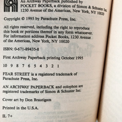 Fear Street The Cataluna Chronicles: The Deadly Fire by R.L. Stine [1995 PAPERBACK] - Bookshop Apocalypse