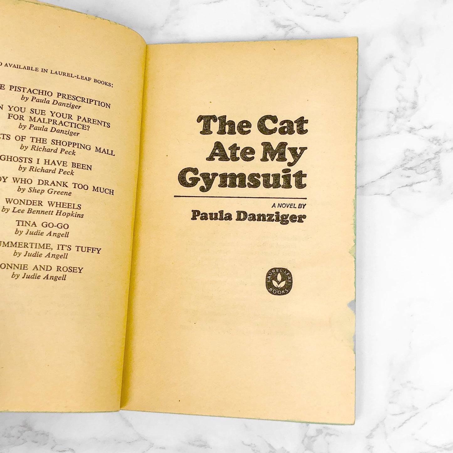 The Cat Ate My Gymsuit by Paula Danziger [1980 DELL PAPERBACK]
