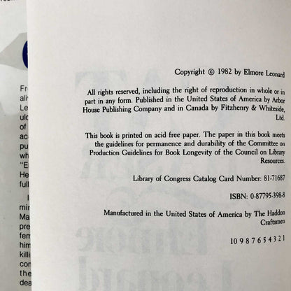 Cat Chaser by Elmore Leonard SIGNED! [FIRST EDITION • FIRST PRINTING] 1982