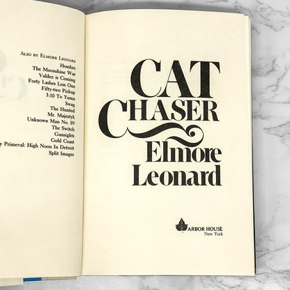 Cat Chaser by Elmore Leonard [FIRST EDITION / FIRST PRINTING] 1982