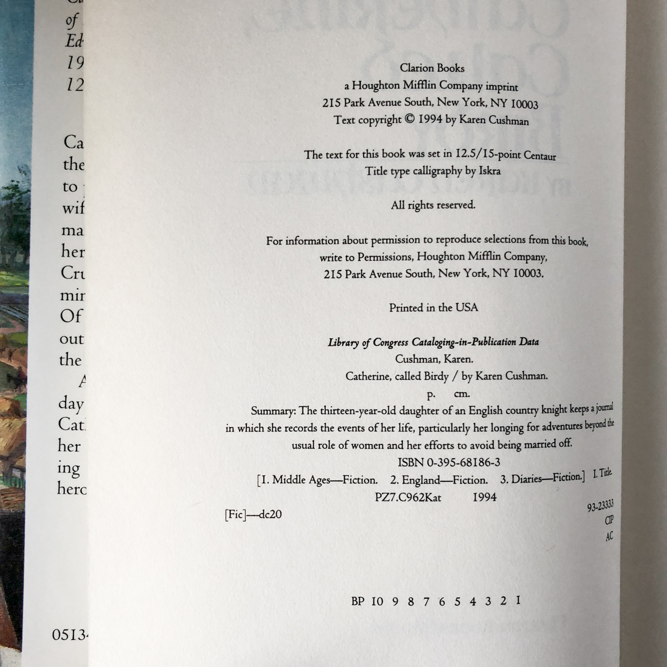 Catherine Called Birdy by Karen Cushman [FIRST PRINTING] - Bookshop Apocalypse