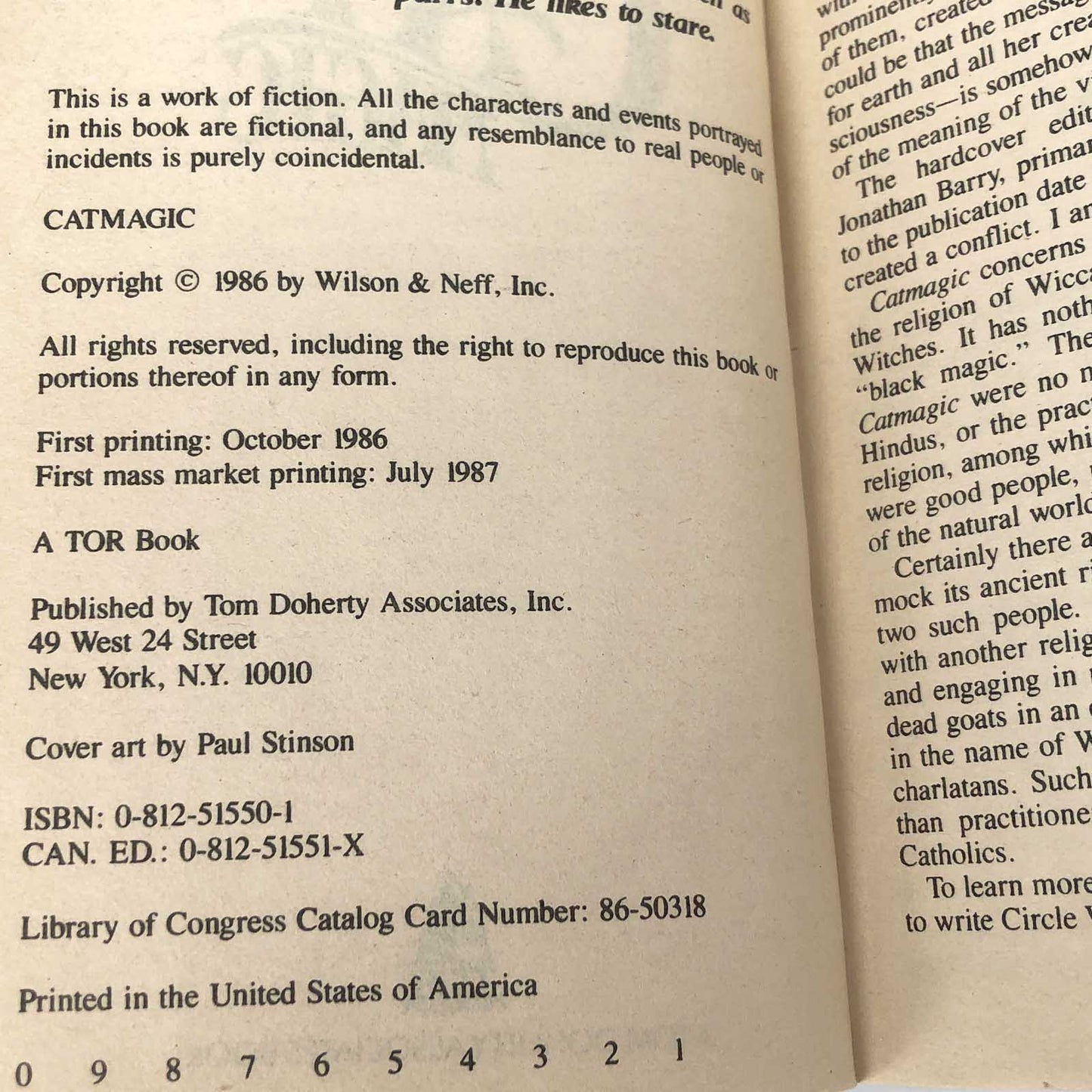 Cat Magic by Whitley Strieber [FIRST PAPERBACK PRINTING] 1987