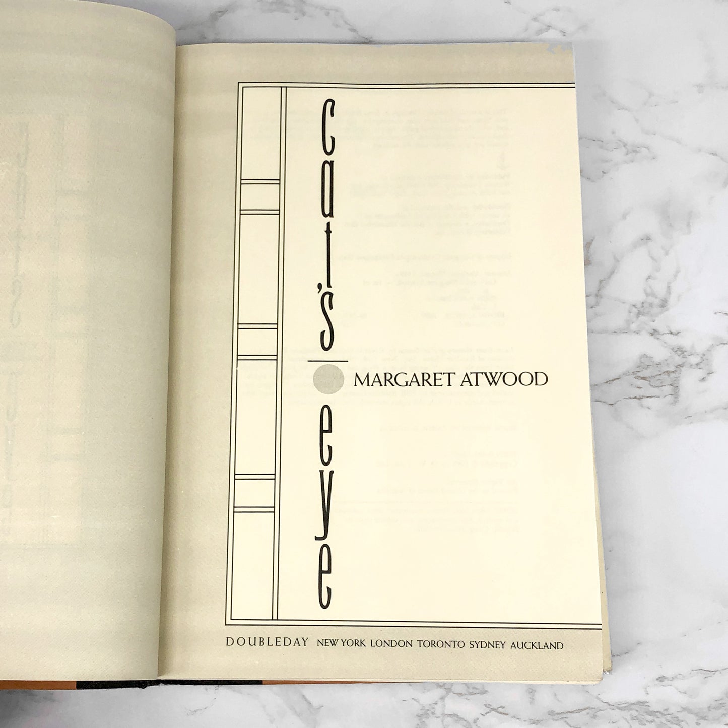 Cat's Eye by Margaret Atwood [1989 HARDCOVER]