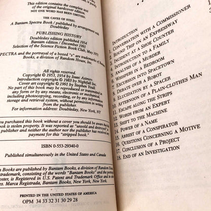 Caves of Steel by Isaac Asimov [1991 PAPERBACK] Bantam