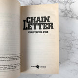 Chain Letter by Christopher Pike [FIRST EDITION PAPERBACK / 1986]