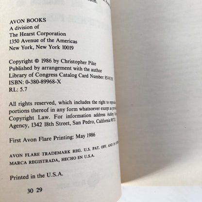 Chain Letter by Christopher Pike [FIRST EDITION PAPERBACK / 1986]