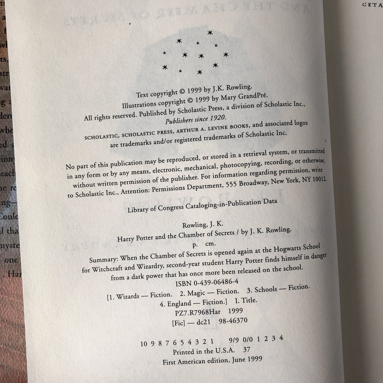 Harry Potter and the Chamber of Secrets by J.K. Rowling [RARE FIRST BCE PRINTING] - Bookshop Apocalypse