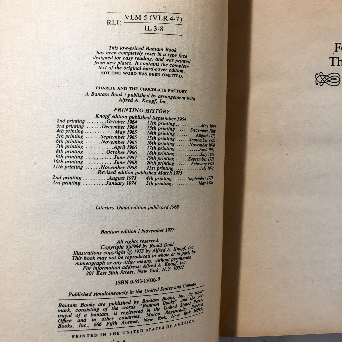 Charlie and the Chocolate Factory by Roald Dahl [1977 PAPERBACK] - Bookshop Apocalypse