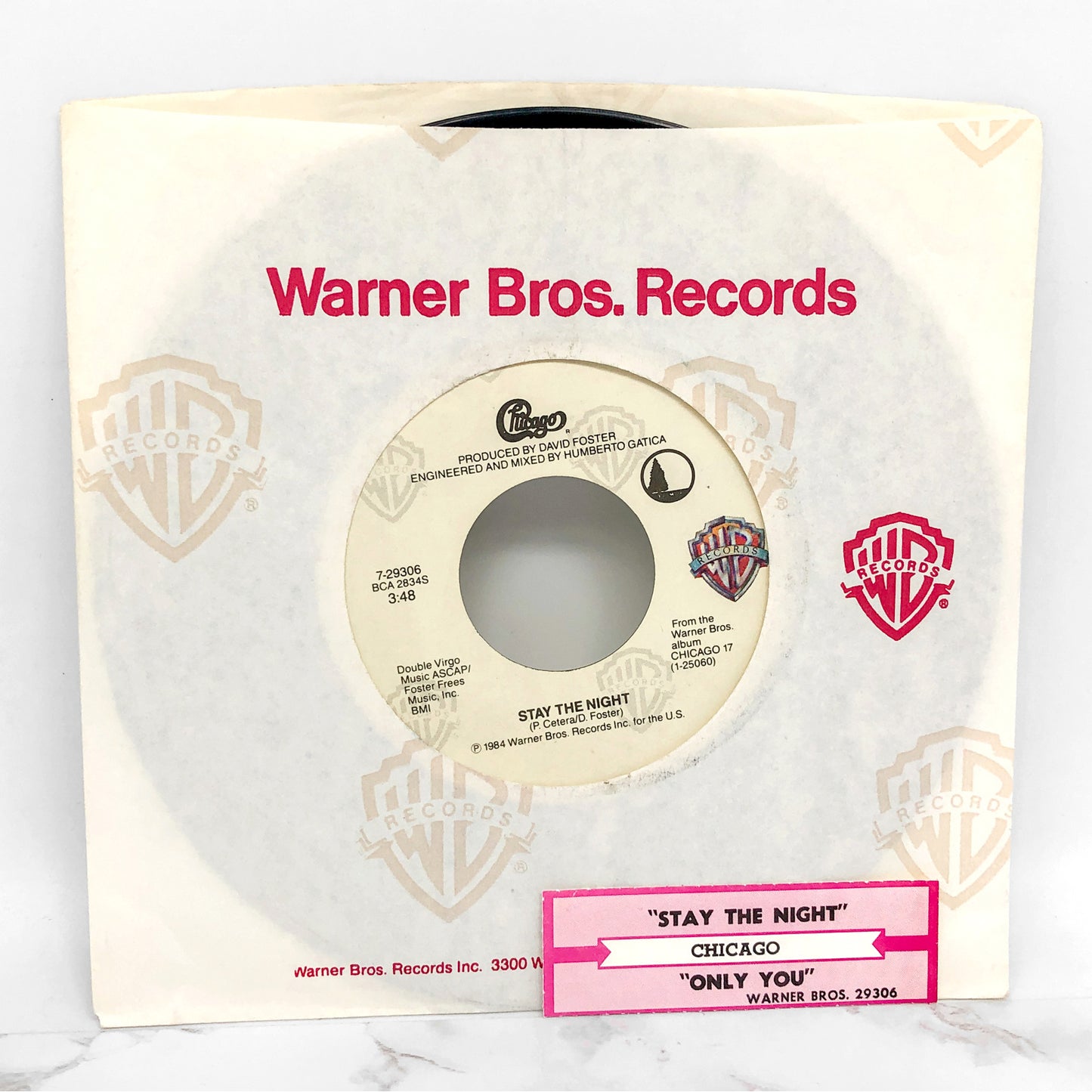 Chicago – Stay The Night [7" VINYL SINGLE] 1984 • Warner Bros.