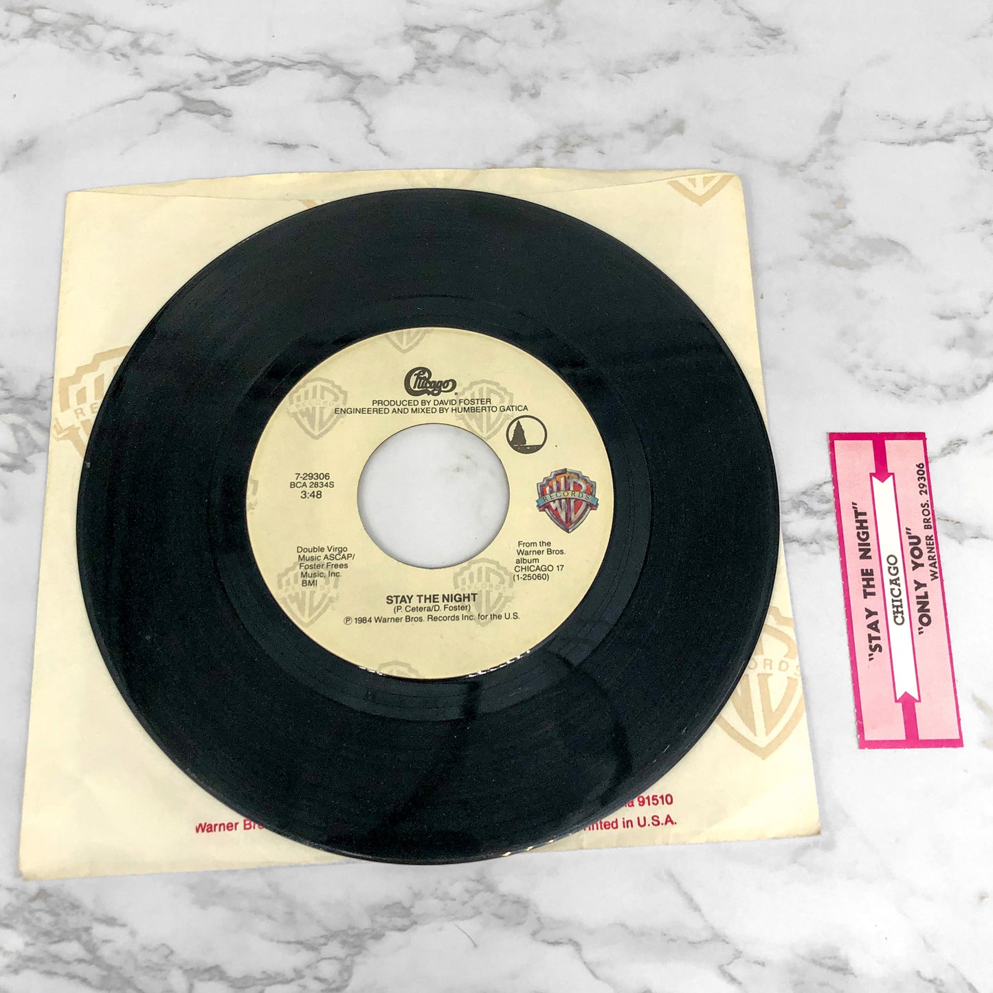 Chicago – Stay The Night [7" VINYL SINGLE] 1984 • Warner Bros.