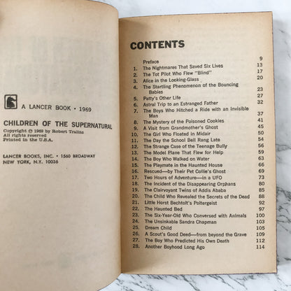 Children of the Supernatural by Robert Tralins [1969 PAPERBACK] - Bookshop Apocalypse