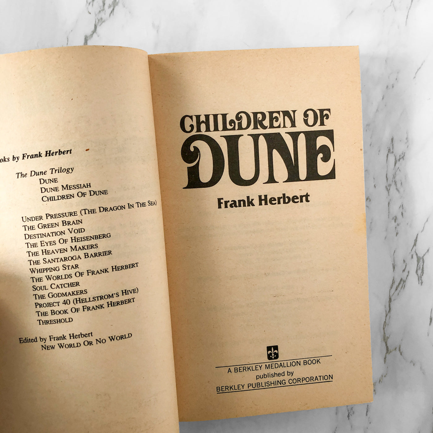 Children of Dune by Frank Herbert [FIRST PAPERBACK EDITION / 1977]