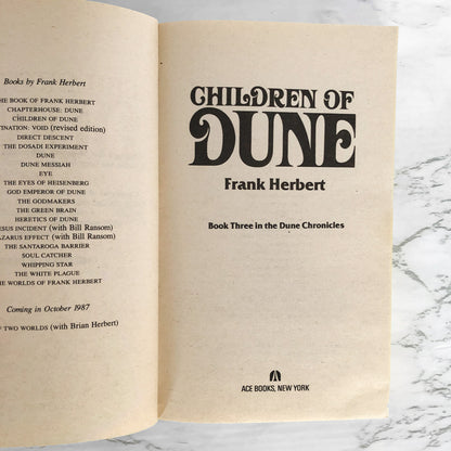 Children of Dune by Frank Herbert [1987 PAPERBACK]