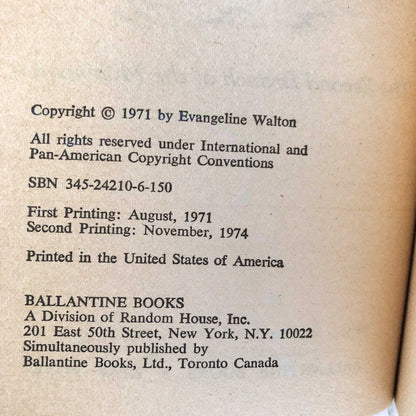 The Children of Llyr by Evangeline Walton [FIRST EDITION / SECOND PRINTING] 1974