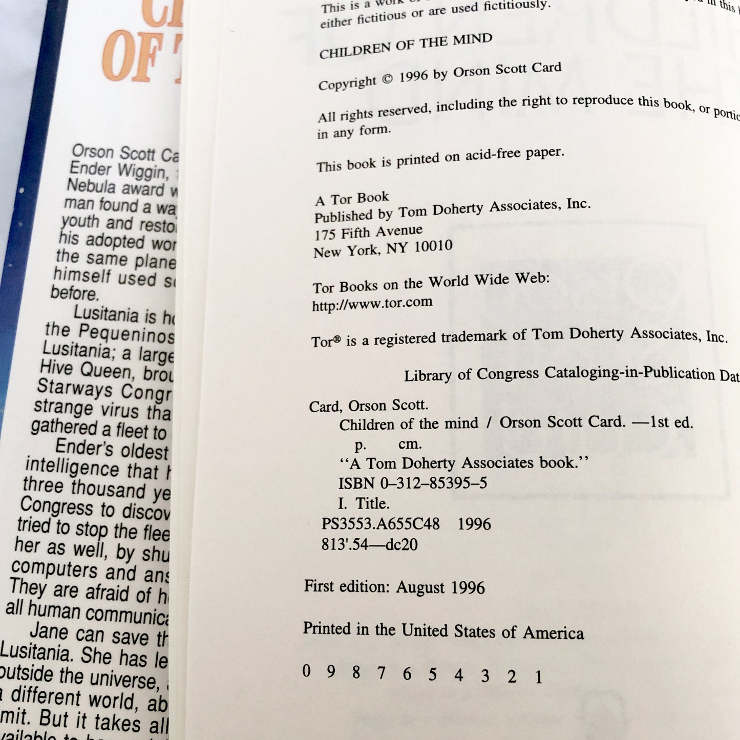 Children of the Mind by Orson Scott Card SIGNED! [FIRST EDITION / 1996]