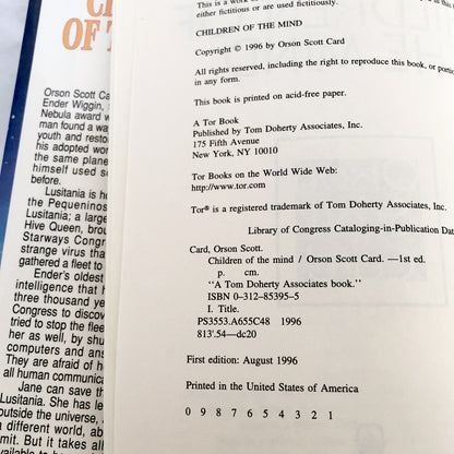 Children of the Mind by Orson Scott Card SIGNED! [FIRST EDITION / 1996]