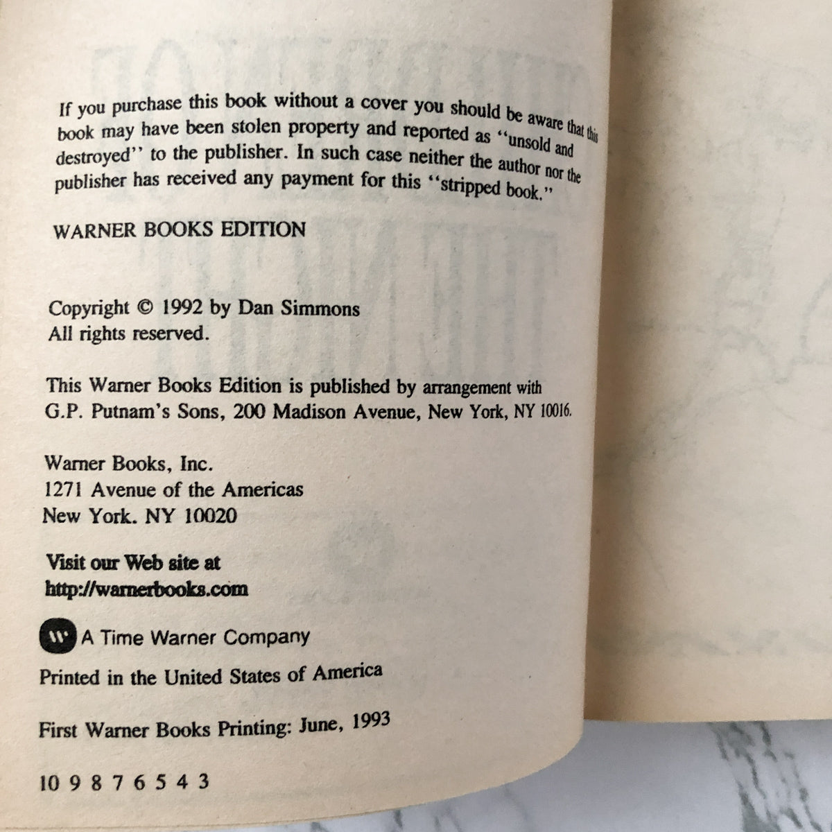 Children of the Night by Dan Simmons [1993 PAPERBACK] - Bookshop Apocalypse