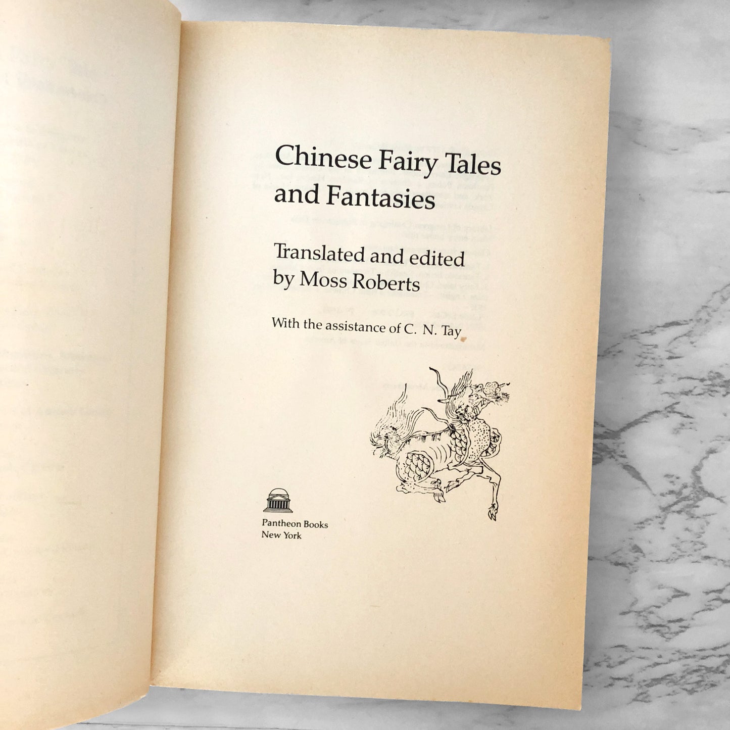 Chinese Fairy Tales & Fantasies collected by Moss Roberts [FIRST EDITION PAPERBACK] 1979 Pantheon Folklore