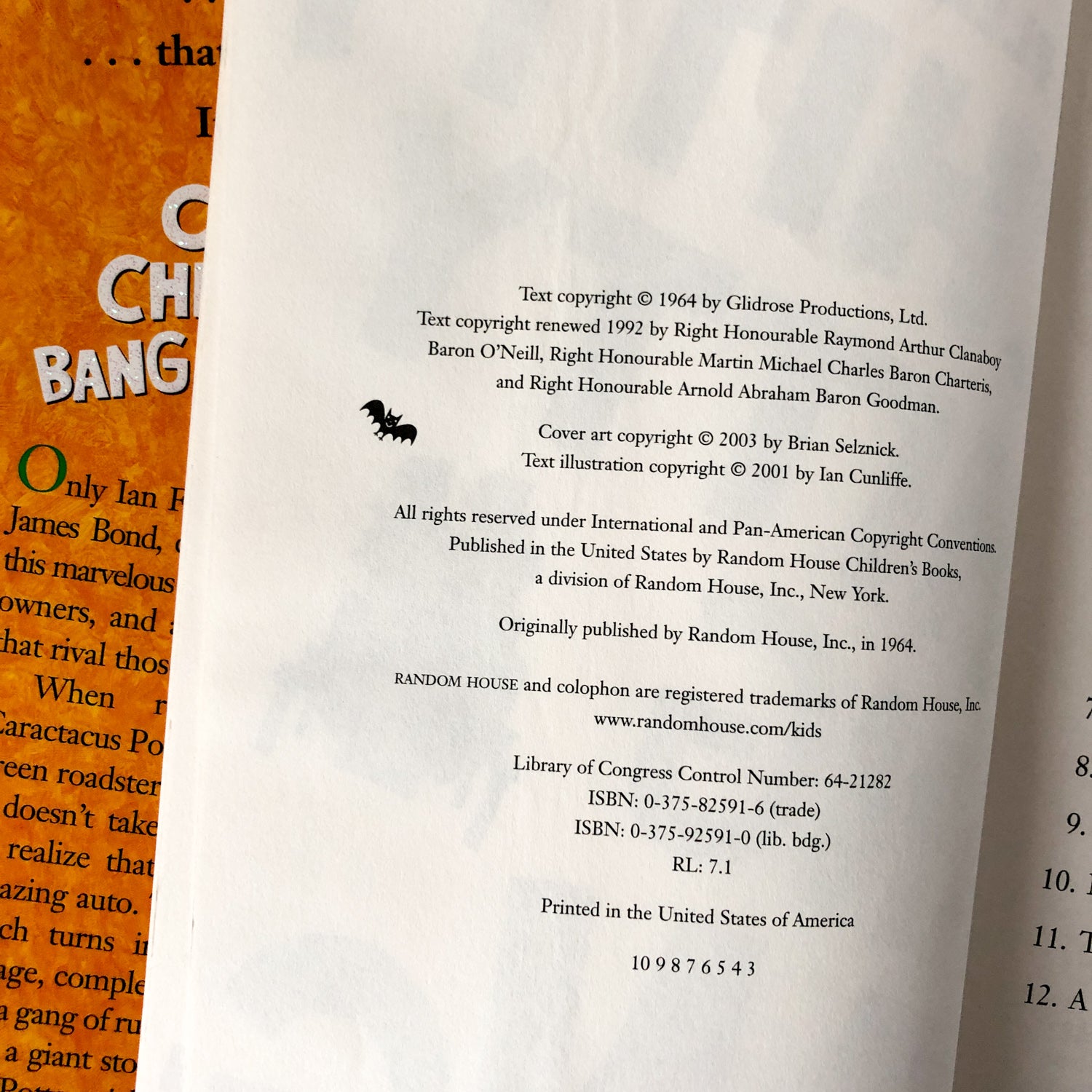 Chitty Chitty Bang Bang by Ian Fleming & Illustrated by Brian Selznick [DELUXE HARDCOVER / 2003] - Bookshop Apocalypse