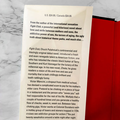 Choke by Chuck Palahniuk SIGNED! [FIRST EDITION / FIRST PRINTING] 2001