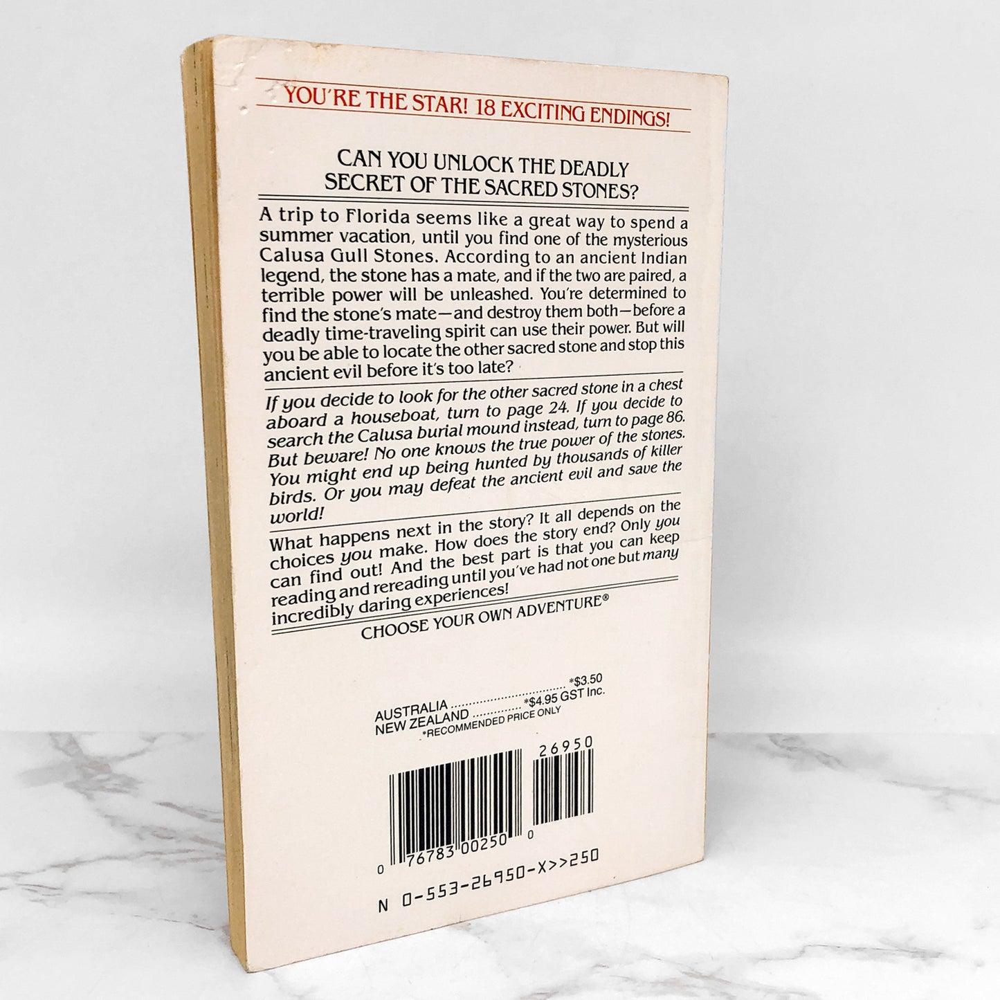 Mystery of the Sacred Stones [Choose Your Own Adventure #79] by Louise Munro Foley [FIRST EDITION] 1988