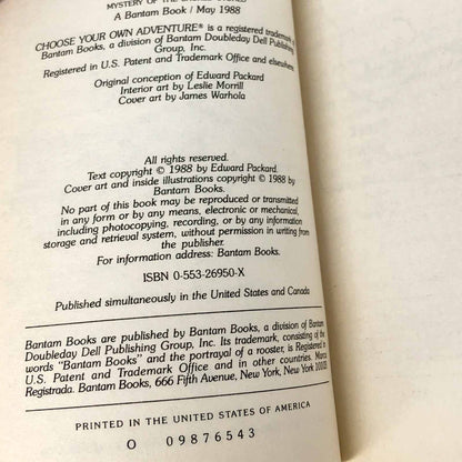 Mystery of the Sacred Stones [Choose Your Own Adventure #79] by Louise Munro Foley [FIRST EDITION] 1988