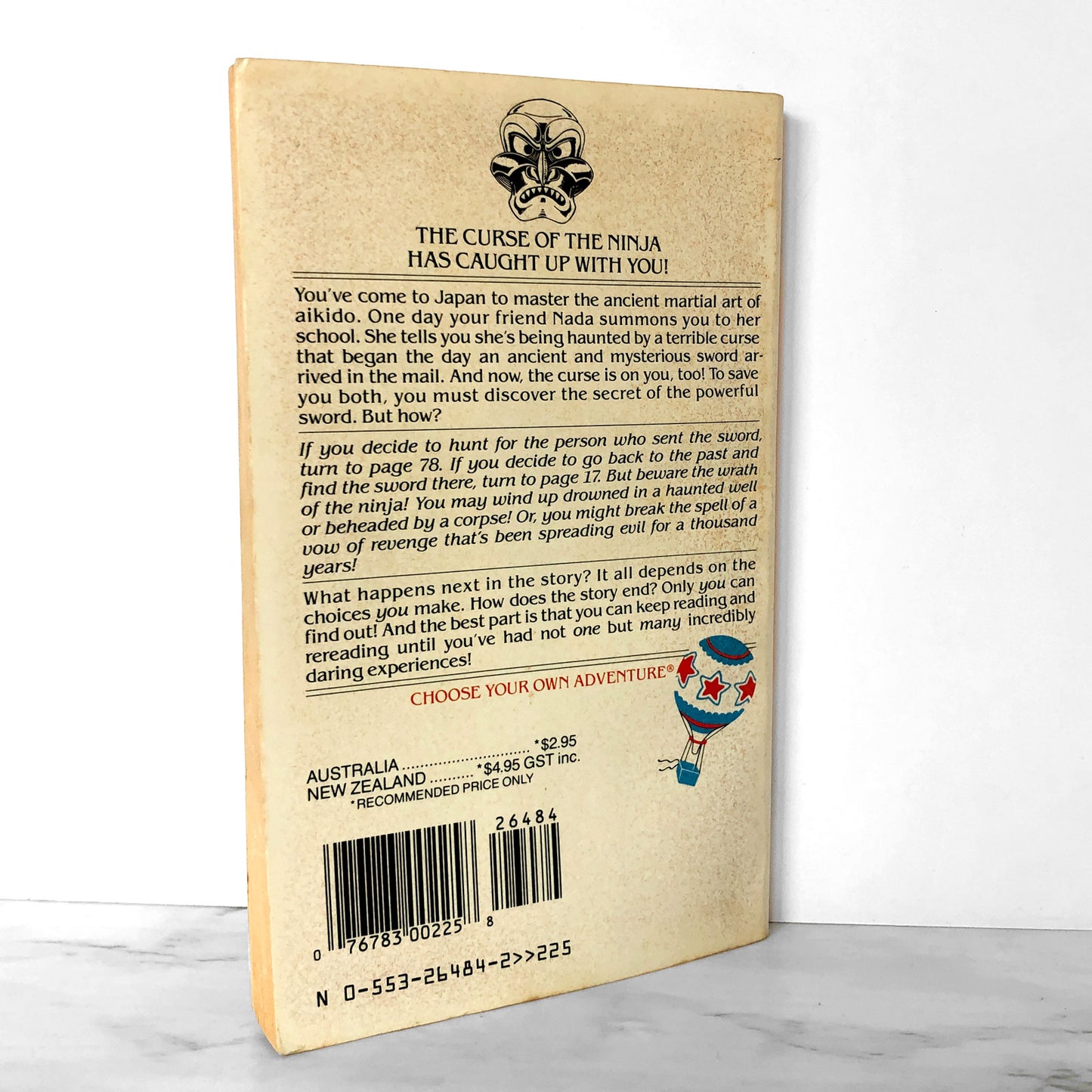 Secret of the Ninja by Jay Leibold [1987 PAPERBACK] Choose Your Own Adventure #66