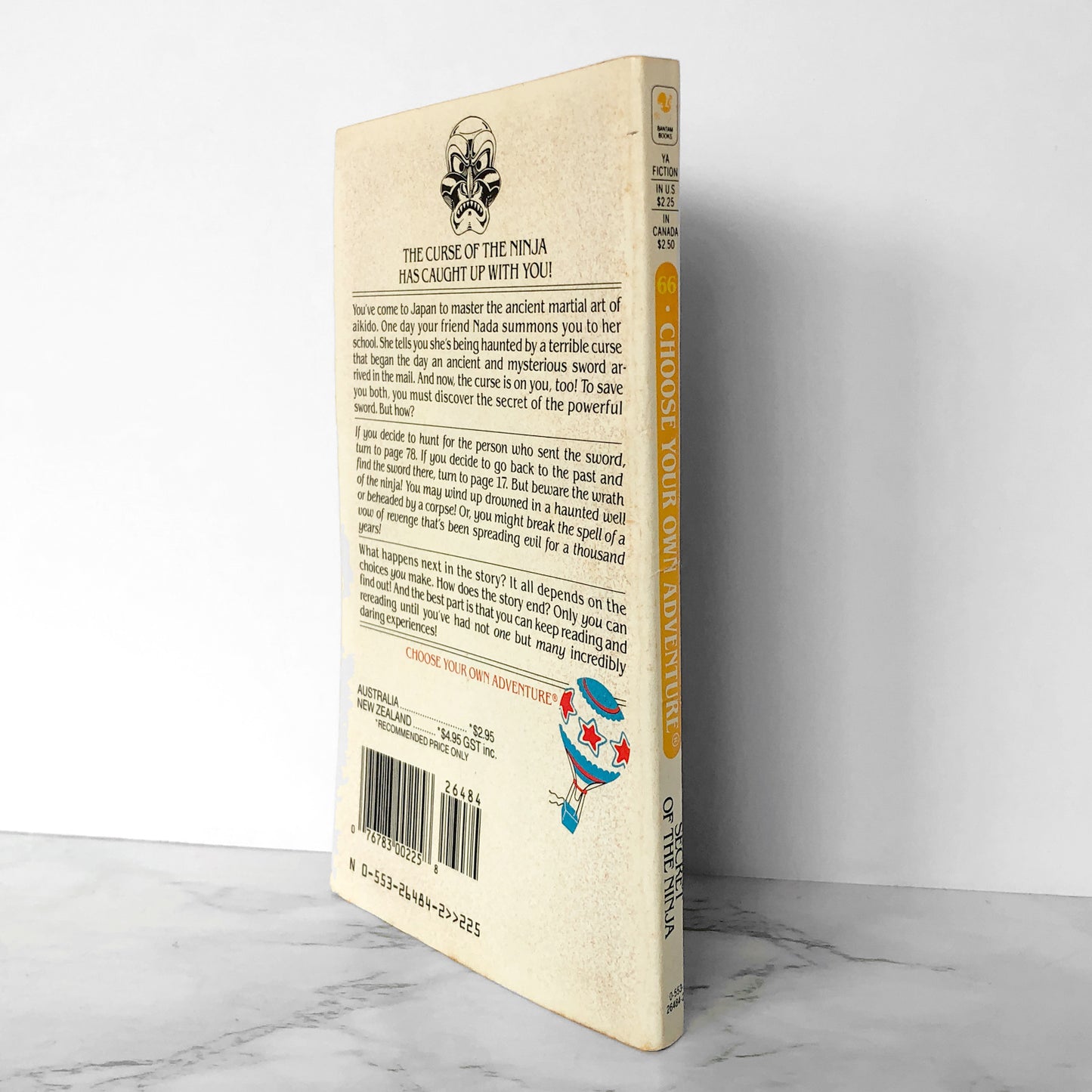 Secret of the Ninja by Jay Leibold [1987 PAPERBACK] Choose Your Own Adventure #66