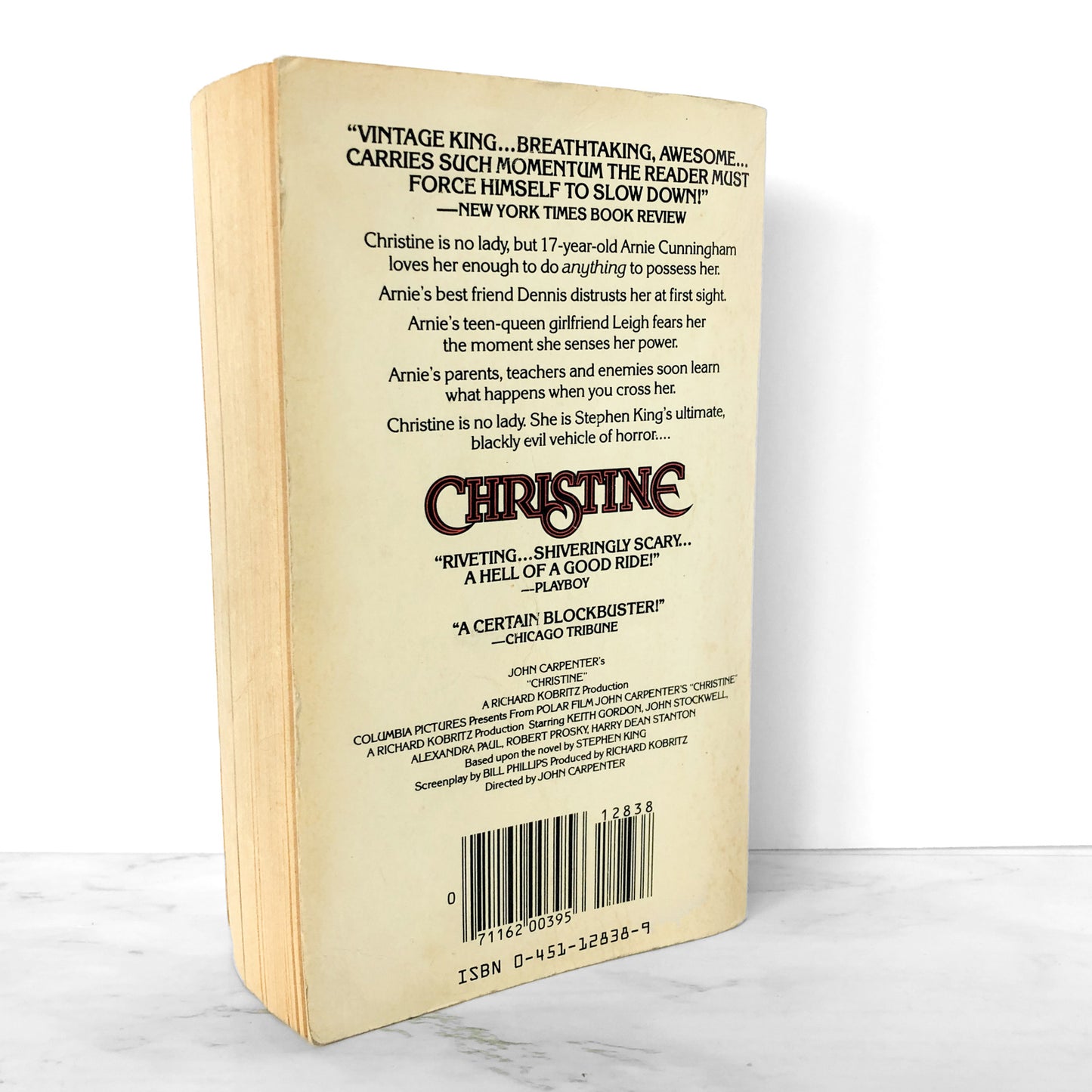 Christine by Stephen King [MOVIE TIE-IN PAPERBACK / 1983]