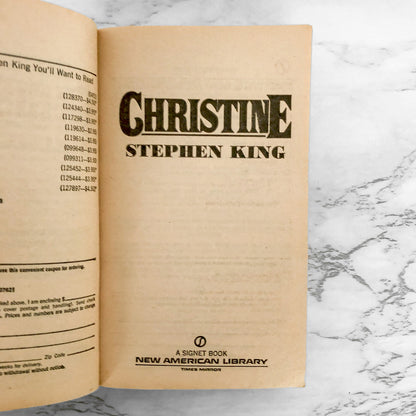 Christine by Stephen King [MOVIE TIE-IN PAPERBACK / 1983]